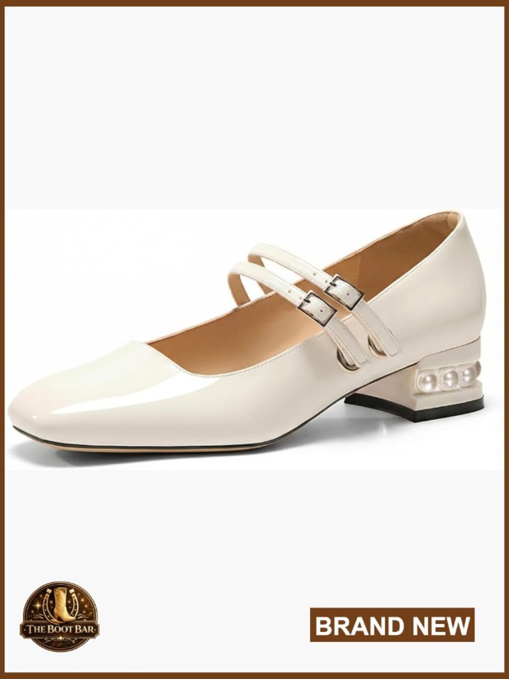 Low Block Heel Mary Jane Pumps Square Toe Slip On Dress Shoes